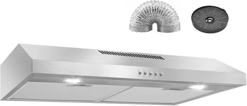Miniatura 8 de Campana extractora de 30 pulgadas para debajo del gabinete, campana extractora delgada sin conductos para cocina con filtro, luces LED, ventilador