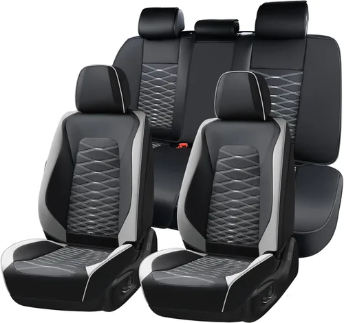 Miniatura 12 de FLORICH Fundas de asiento delantero de automóvil, fundas de asiento de cuero para automóviles, protector de asiento de automóvil, impermeable