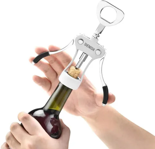 Miniatura 4 de shengshi Abridor de botellas de vino Sacacorchos de ala premium de aleación de zinc Abridor de botellas de vino con abrelatas