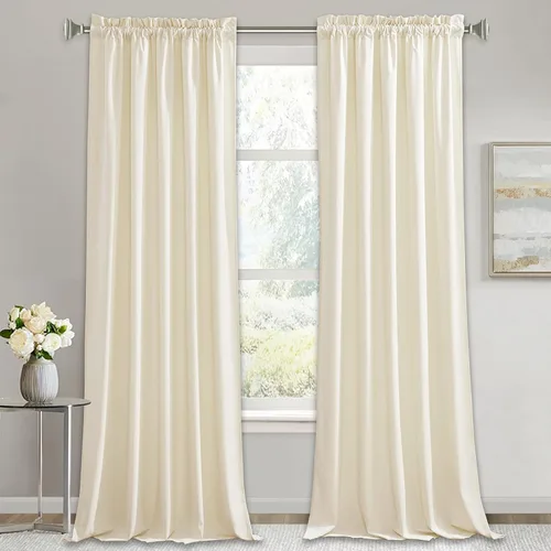 Miniatura 79 de RYB HOME Cortinas de terciopelo verde oliva de 72 pulgadas de largo, cortinas opacas con aislamiento térmico, tratamiento de ventana, decoración