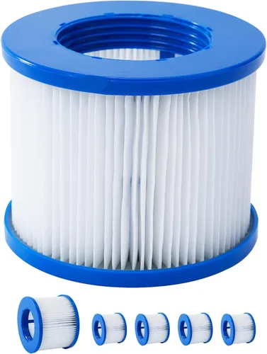 Paquete de 6 cartuchos de filtro de repuesto para bañera de hidromasaje compatibles con todos los spa inflables (6 unidades)