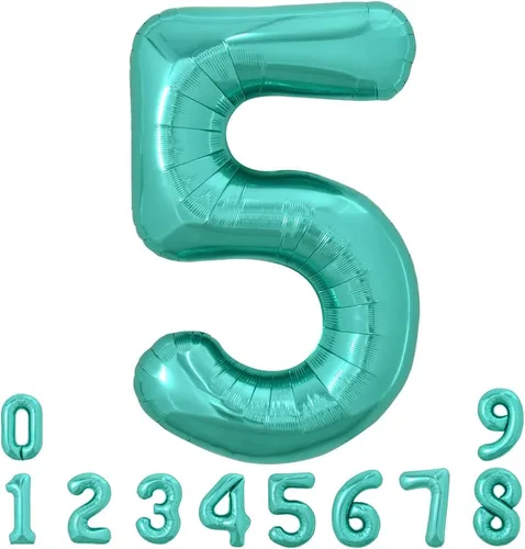 Miniatura 7 de TONIFUL 40 Inch Pastel Blue Number 8 Foil Balloons Large Mylar Foil Digital 8 Balloons for 8th Birthday, Gender Neutral Party, Baby Shower, Oro rosa