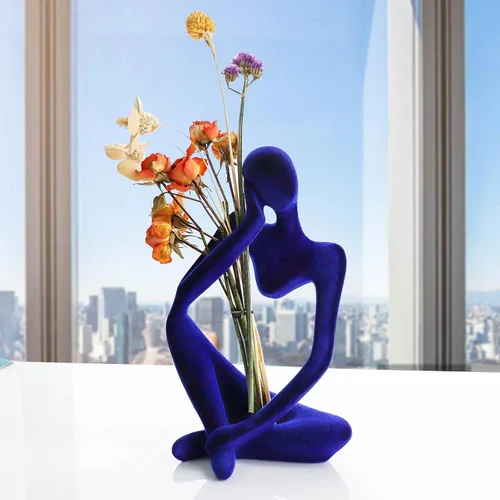 Miniatura 13 de Dnoifne La escultura del Pensador, adornos para acuario, estatua de escultura abstracta, arte decorativo de regalo, figura de decoración del hogar