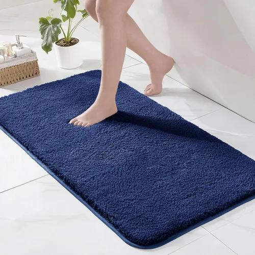 Miniatura 11 de Exclusivo Mezcla Tapetes de baño de 17 x 24 pulgadas, extra suaves, antideslizantes, absorbentes, de microfibra, lavables a máquina, de secado