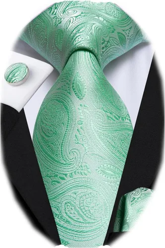 Miniatura 24 de Dubulle Corbata tejida de cachemira para hombre y gemelos de pañuelo para hombre, conjunto de gemelos para boda formal y negocios