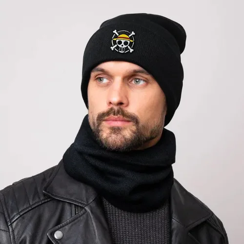 Miniatura 2 de UZYEAOZM Gorros de anime para hombres y mujeres, divertido gorro de punto de calavera de invierno