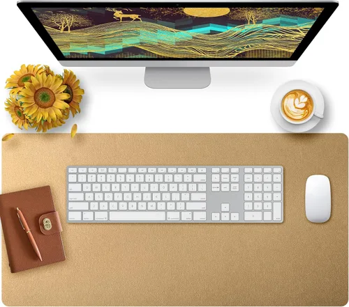 Miniatura 66 de Bloss Almohadilla de escritorio de cuero y reposamuñecas para teclado, alfombrilla grande para mouse + almohadilla para teclado + soporte de muñeca