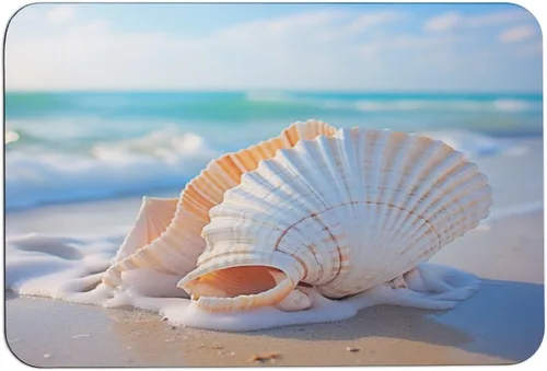 Alfombra de baño Beach Seashell Coastal Florida, absorbente de agua y antideslizante, con temática oceánica, tapete de baño antideslizante para sala