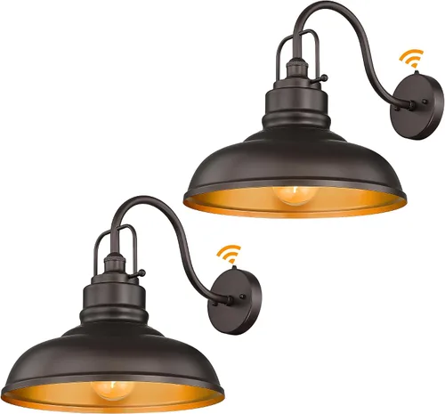 Miniatura 15 de zeyu Lámpara de granero de granja de 11 pulgadas, aplique de pared vintage para porche, almacén, cocina, acabado de bronce aceitado, 016-1B ORB