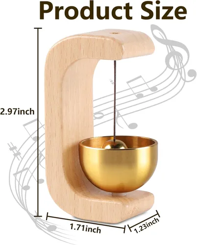 Miniatura 4 de Campana magnética de 2 piezas para puerta, timbre de puerta cuando se abre la puerta, campanilla de tendero, campanilla de viento magnética en el 2