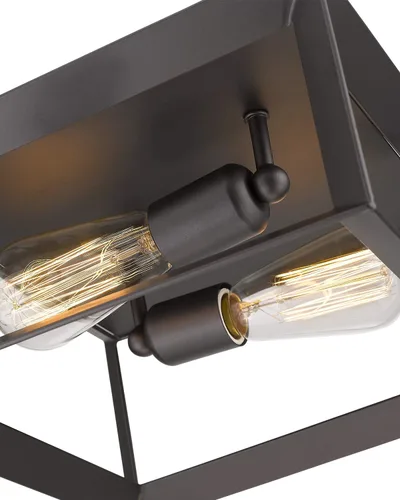 Miniatura 2 de Emliviar Lámpara de techo de 2 luces, accesorio de iluminación de techo de montaje empotrado de 12 pulgadas, acabado de bronce aceitado, 3040-2 ORB