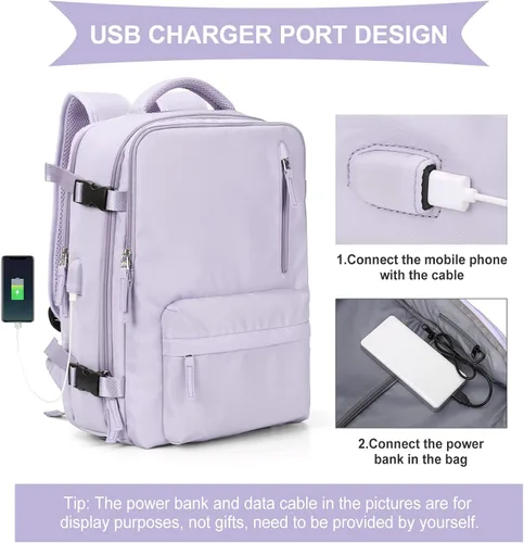 Miniatura 4 de WONHOX Mochila de Viaje Grande Equipaje de Mano Aprobada para Vuelo Mochila de Trabajo y Negocios para Portátil para Mujeres y Hombres Mochila