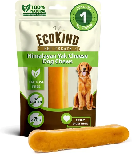 Miniatura 20 de EcoKind Masticables Premium de Queso de Yak Dorado del Himalaya para Perros, Golosinas para Perros de Raza Grande, Totalmente Natural, Masticable