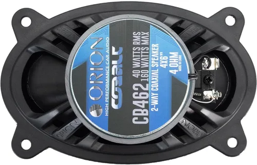 Miniatura 7 de ORION Cobalt Series CB462 - Altavoces coaxiales de 2 vías para automóvil, 160 W, 4 ohmios, rango completo, graves mejorados, cono de polipropileno