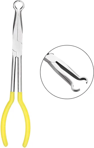 Miniatura 2 de Alicates circulares de 11 pulgadas Manguera/cable y nariz plana. Diseñado para mecánicos, técnicos y contratistas que trabajan con piezas delicadas