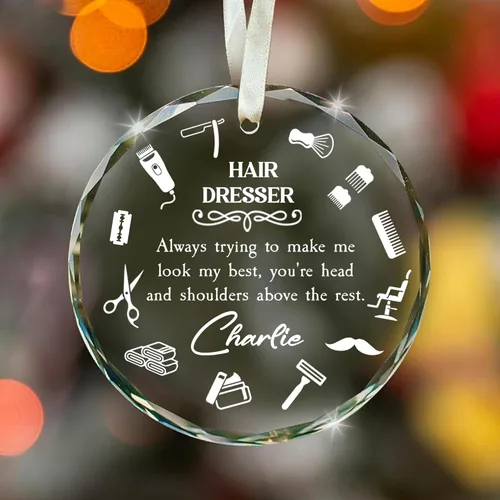 Miniatura 28 de Adorno de cristal con foto personalizada 2026 – Adorno de Navidad familiar personalizado, nombre personalizado, foto, fecha, recuerdo del día