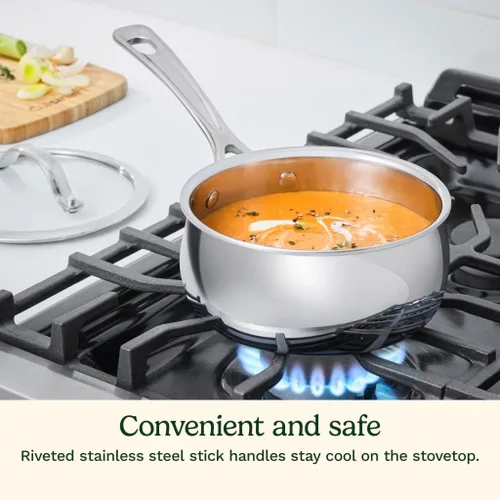 Miniatura 8 de Cuisinart Juego de utensilios de cocina de acero inoxidable de triple capa PureClad™ de 12 piezas, PCT-12