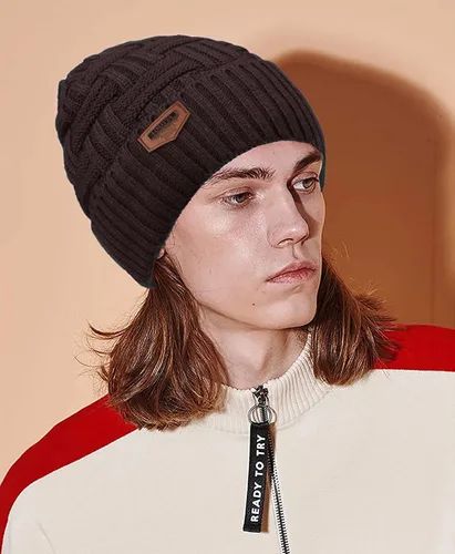 Miniatura 95 de Loritta Gorro de invierno cálido de punto grueso y holgado para hombre