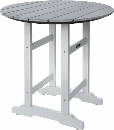 Miniatura 10 de Juego de 5 sillas Adirondack altas de bar para patio, resistentes a la intemperie, HDPE de 35 pulgadas, redondos, taburetes de bar Adirondack, mesa