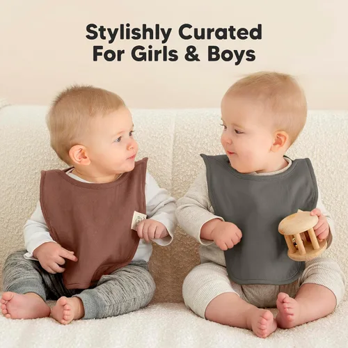 Miniatura 7 de KeaBabies Paquete de 8 baberos para bebés para niños y niñas - Baberos con capucha para bebés que babean y están en dentición, niños y niñas, recién