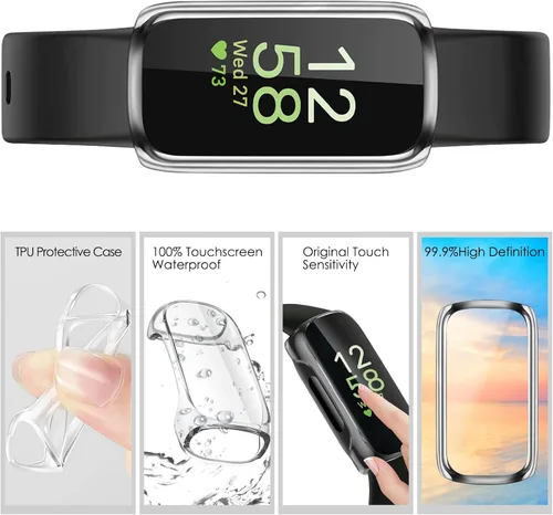 Miniatura 4 de FINTIE Paquete de 3 fundas compatibles con Fitbit Inspire 3 2 HR, flexible, suave, protector de pantalla de reloj, funda de TPU para parachoques
