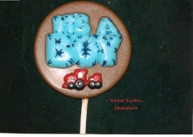Miniatura 2 de Molde redondo hinchado para paletas de caramelo de chocolate para baby shower "It's A Boy