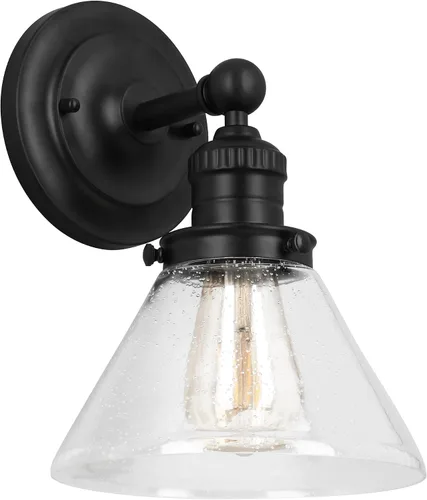Miniatura 28 de Design House 519892 Kimball Industrial Farmhouse Luz de Pared Interior de 1 Luz con Pantalla de Metal para Pasillo, Baño, Cocina, Vestíbulo, Pintura