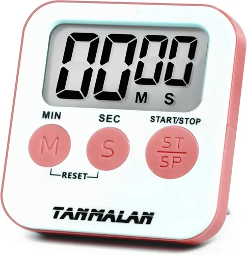 Tanmalan Temporizador de Cocina para Cocinar con Alarma Fuerte, Pantalla Grande, Alarma Automática de Memoria Fuerte, Pantalla Grande, Botón Grande,