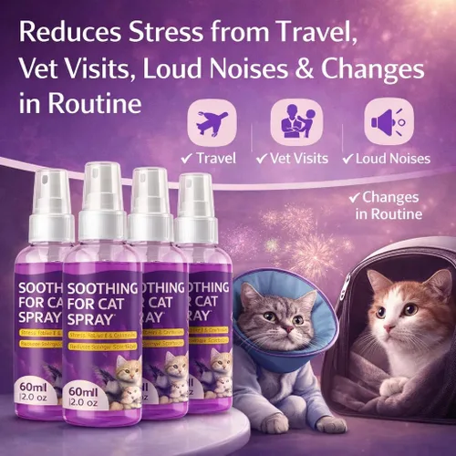 Miniatura 2 de Spray calmante para gatos, 15% F3 Spray de feromonas para gatos para ayudar a calmar durante el viaje y el estrés y reducir la pulverización