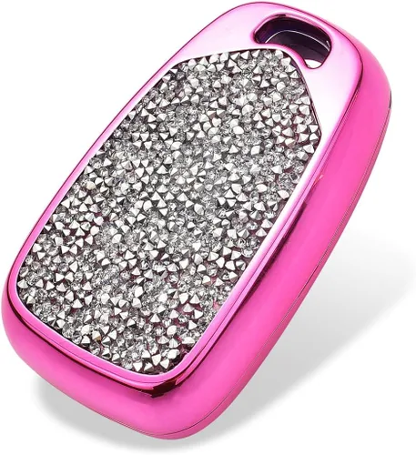 Miniatura 3 de Royalfox 3, 4, 5, 6 botones, diamantes de imitación brillantes 3D femeninos, funda para llave inteligente remota para Chevy Chevrolet Malibu Camaro