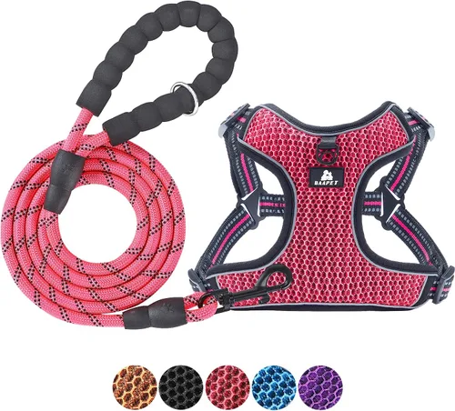 Miniatura 8 de BAAPET Arnés transpirable para perro para cachorros pequeños, medianos y malla de aire con correa reflectante de 6 pies para perro