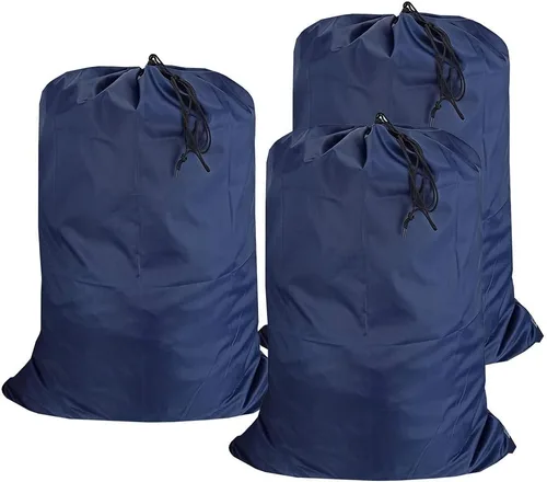 Bolsa de lavandería lavable, resistente, cierre de cordón, para viaje, dormitorio, lavandería, 26 x 39 pulgadas (2 unidades)