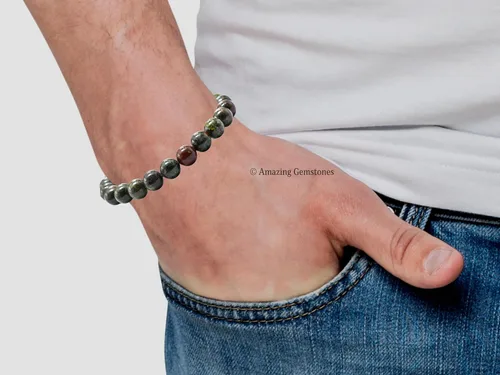 Miniatura 868 de Amazing Gemstone Pulsera de cristal para mujeres y hombres, pulsera de cristal curativo de protección, pulsera elástica con cuentas de piedras