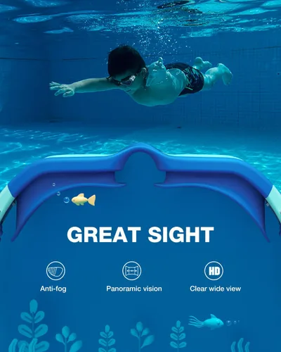Miniatura 5 de ZIONOR Gafas de Natación para Niños, G1MINI SE Gafas de Natación Antivaho para Niño Niña 6-14 B4 (lente dorada - azulado)