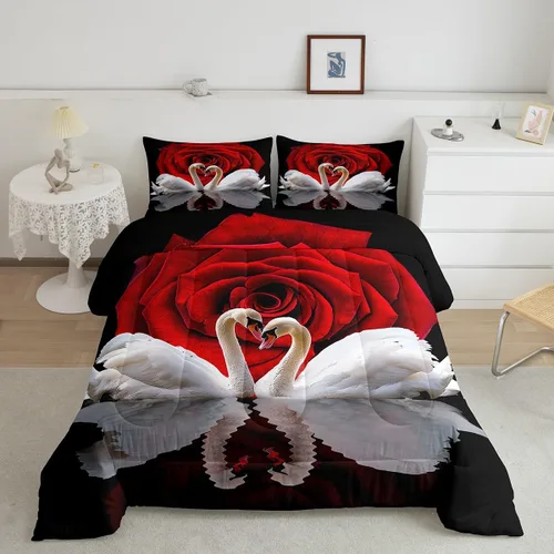 Miniatura 21 de Erosebridal Juego de ropa de cama individual para niñas, juego de edredón de juegos para niños, juego de cama de juegos para niños, color naranja