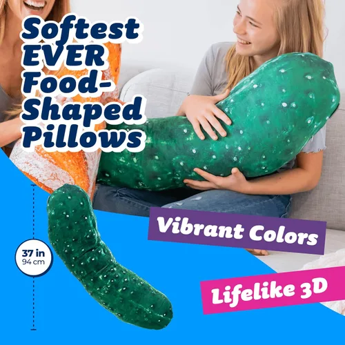 Miniatura 2 de Much Comfort Almohada Decorativa 3D de Pepinillo en Vinagre de 37 pulgadas - Hecha con Tela Súper Suave y Ultra Premium - Linda, Cómoda, Afelpada