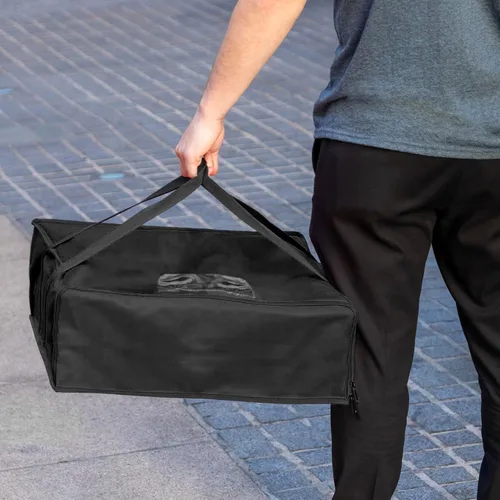 Miniatura 6 de Summit Ridge Bolsa aislada para entrega de alimentos Bolsas de pizza de 20 x 20 pulgadas para entrega, con cremallera con ventilación y bolsillo