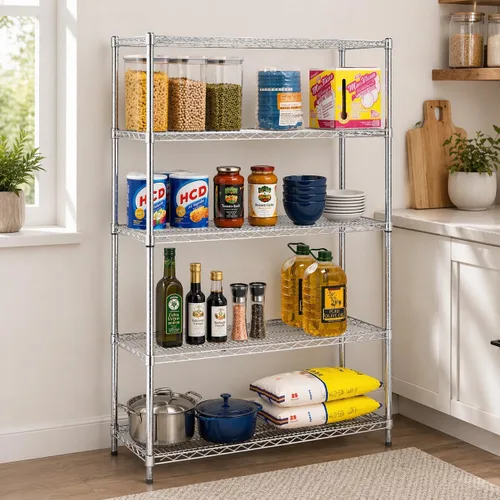 Miniatura 2 de Honey-Can-Do - Estantería ajustable de grado comercial cromado