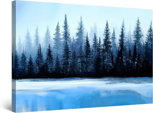 Miniatura 25 de Startonight Lienzo decorativo abstracto para pared, pintura del árbol de la vida amarillo, impresión grande estirada, moderna para dormitorio o sala