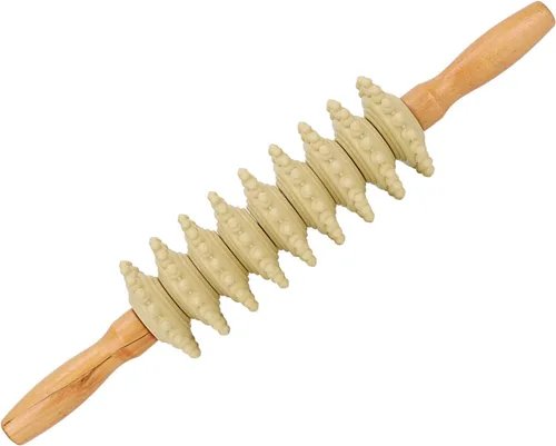 Miniatura 4 de Rodillo de masaje fascia, Rodillo de madera, Puntos de gatillo, Pierna delgada, Afloja la celulitis, Rodillo de masaje de fascia para heridas