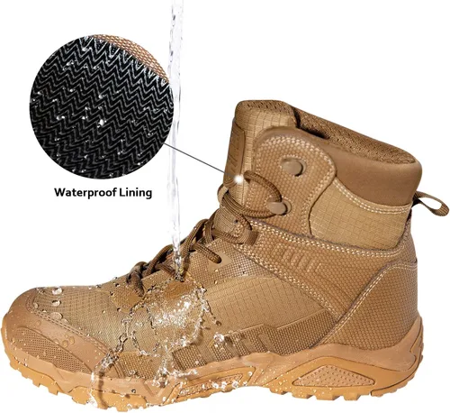 Miniatura 5 de FREE SOLDIER Mens Waterproof Hiking Boots Lightweight Work Boots Military Tactical Boots Durable Combat Boots