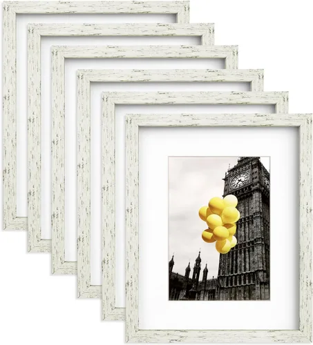 Miniatura 39 de Juego de 6 portarretratos de 5 x 7, para galería de fotos de 4 x 6 pulgadas con paspartú o de 5 x 7 pulgadas sin paspartú, marcos de fotos para Negro