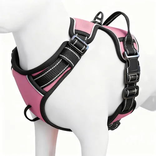 Miniatura 117 de Arnés para perro sin tirones, chaleco reflectante ajustable y acolchado para mascotas con asa de fácil control, fácil de llevar con nudo elegante