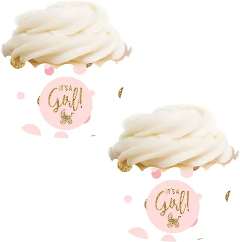 Miniatura 12 de Andaz Press Colección de fiesta de baby shower de niña con purpurina de oro rosa rubor, pancarta colgante con cuerda, Welcome Baby!, 5 pies, 1 juego