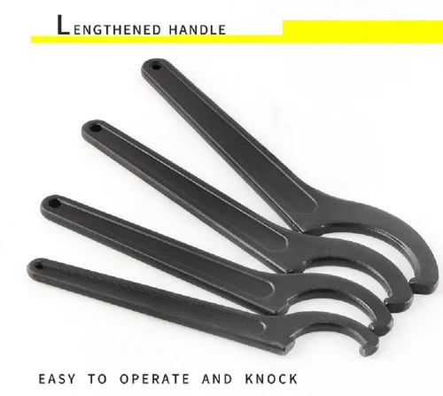 Miniatura 7 de SEIWEI Llave inglesa de gancho C para tuerca redonda de 5.315-5.709 in, herramienta de llave de gancho ajustable negra, herramientas de mano