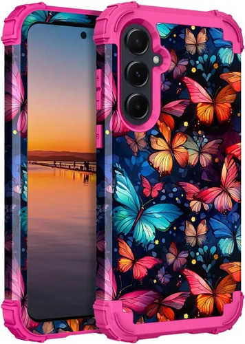 Miniatura 42 de Hocase Funda para Galaxy A37 5G, protección resistente a prueba de golpes, parachoques de goma de silicona suave+funda protectora híbrida