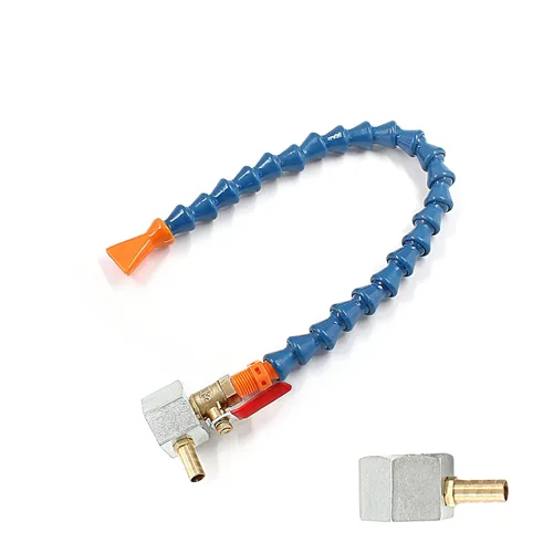 Miniatura 7 de Waziaqoc Base magnética ajustable (rosca de 1/4PT) con 1 boquilla plana flexible manguera de tubo de refrigerante de aceite de agua