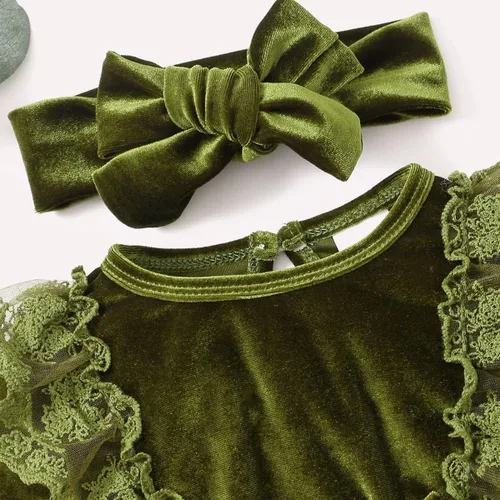 Miniatura 82 de IDOPIP Vestido tutú de terciopelo para niñas pequeñas, vestido de manga larga para princesa, Navidad, cumpleaños, fiesta, boda, vestidos de otoño e