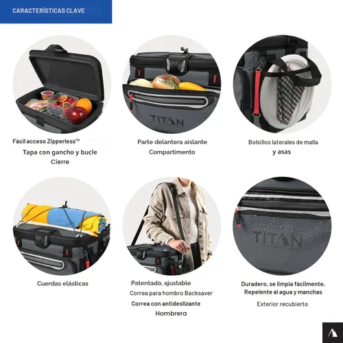 Miniatura 8 de Titan by Arctic Zone Deep Freeze Cooler - Enfriador de cuerpo duro sin cremallera, aislamiento de congelación profunda, forro de cuerpo duro y Gris