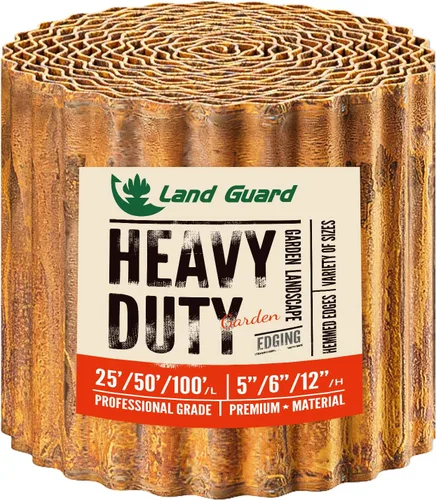 Miniatura 11 de Land Guard Borde Corrugado para Jardín, Borde de Pavimentadora de Paisaje de 6" x 25', Borde Alto para Paisaje, Cerca para Jardín, Cama de Flores